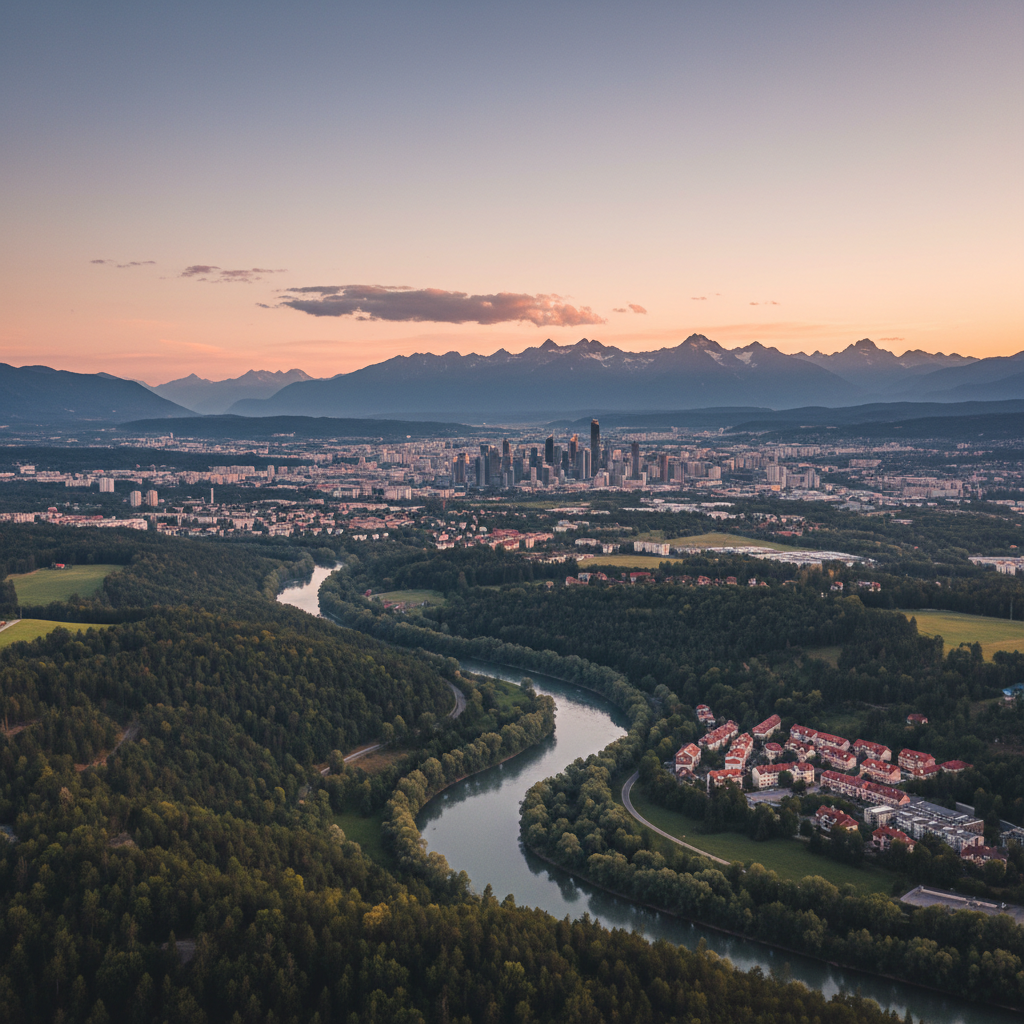 Vue panoramique d'une bibliothèque lumineuse avec de grandes fenêtres, illustrant un espace de réflexion, d'étude et de connaissance sereine